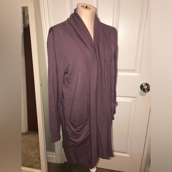 Soma Women's Deep Purple Cardigan Sweater - Picture 4 of 8